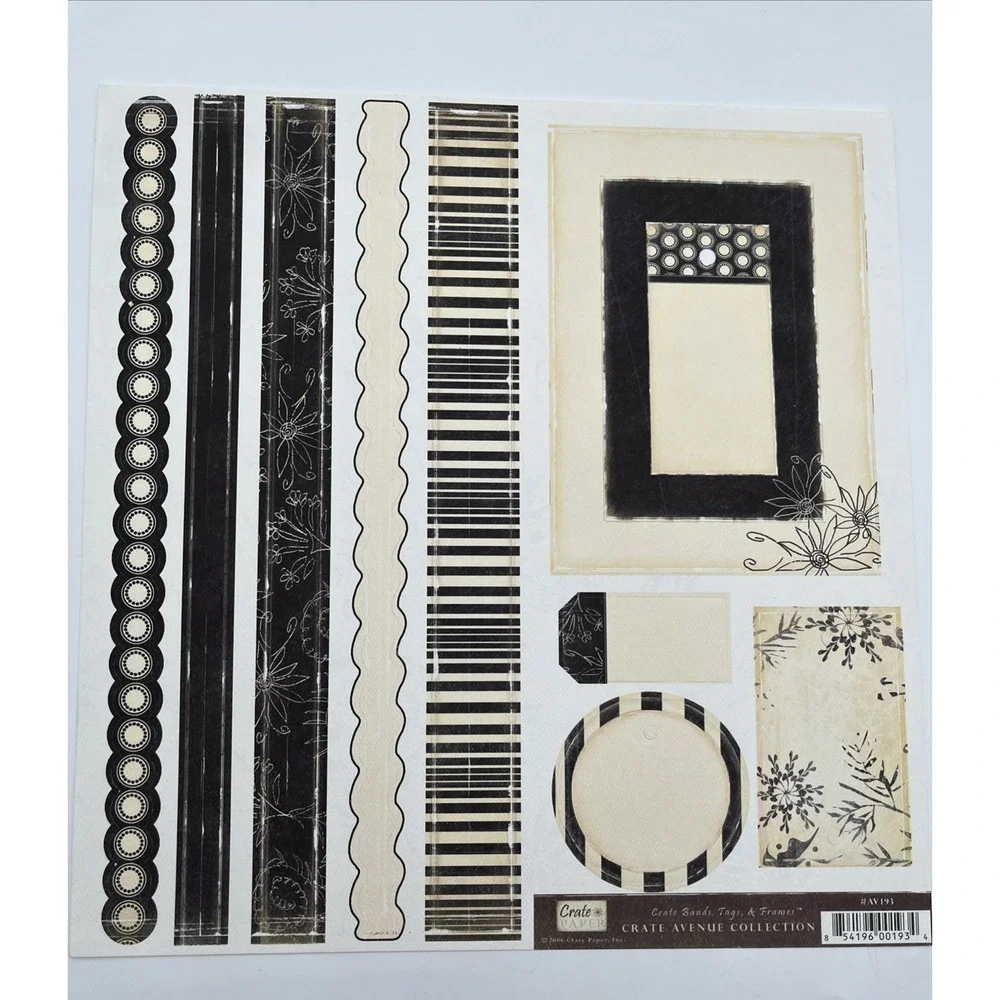 Vintage Crate Paper Crate Avenue 19 Pc 12x12 Scrapbook Paper & Die Cuts